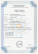 Certifikát - Nabíjačky autobatérií K&K
